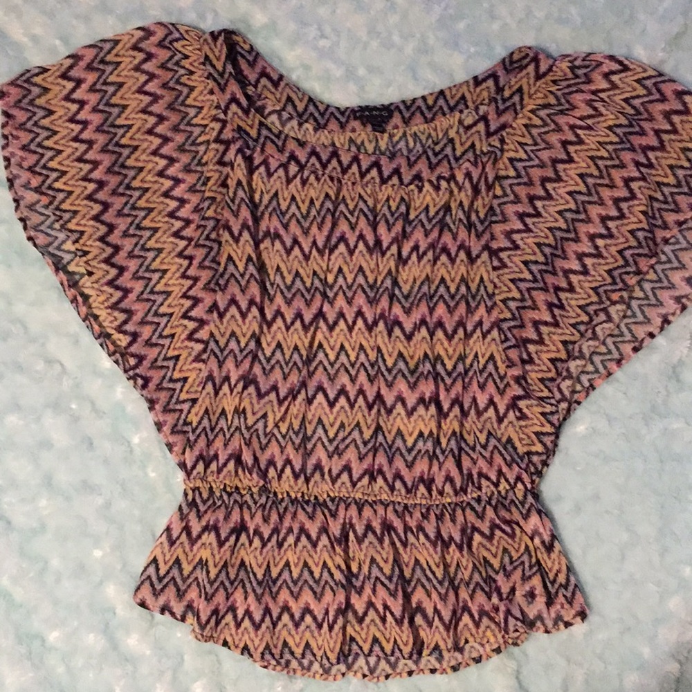 Fang size 2XL sheer blouse